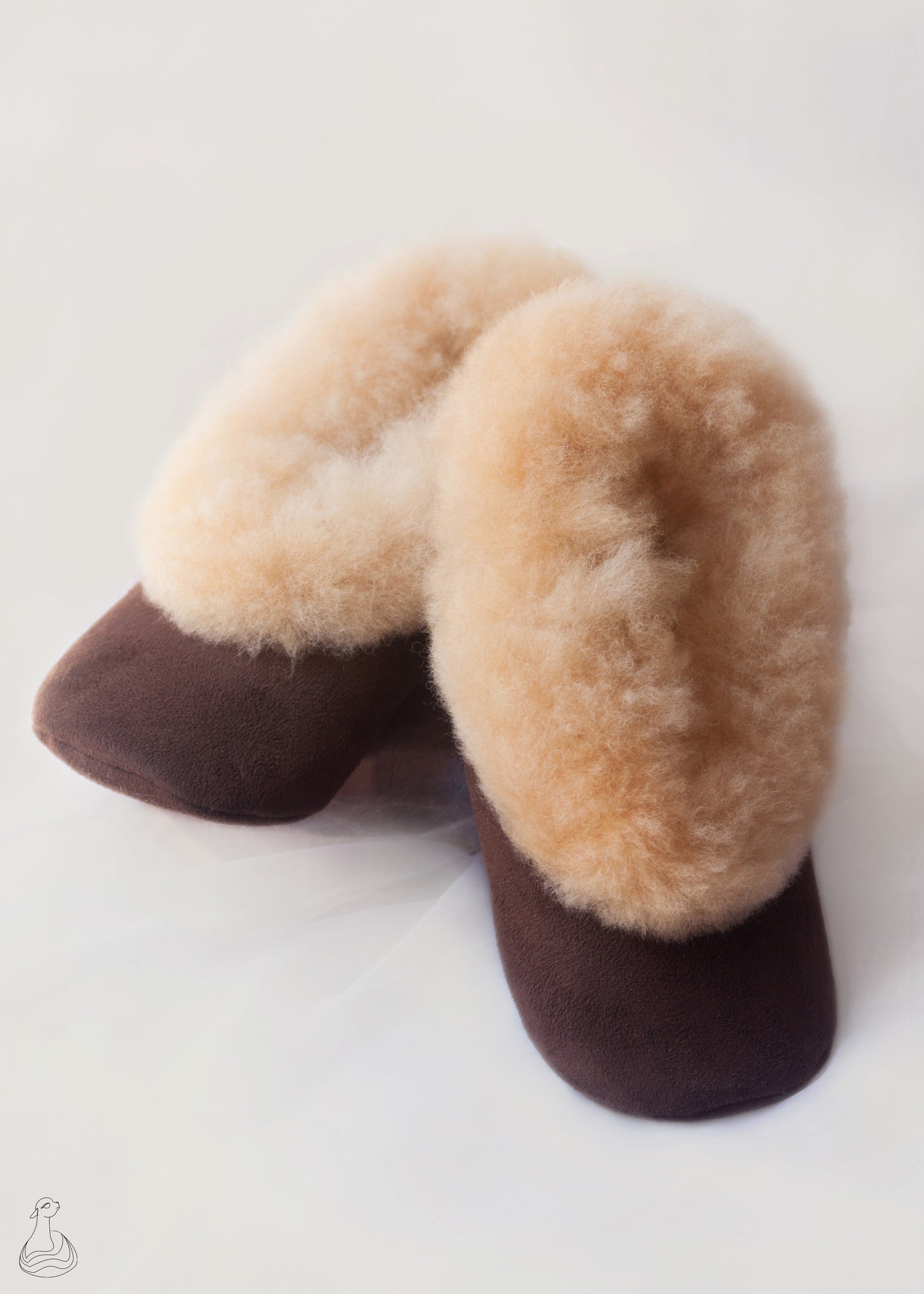 ALPACA FUR SLIPPERS | Beige Slippers Alpaca Fur | Handmade Fur Slippers