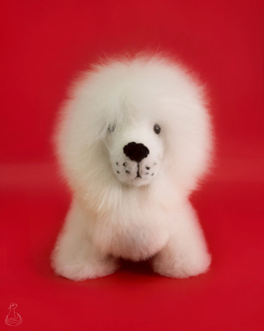 ALPACA FUR TOY | Lion Stuffed Plush | Handmade Hypoallergenic Doll