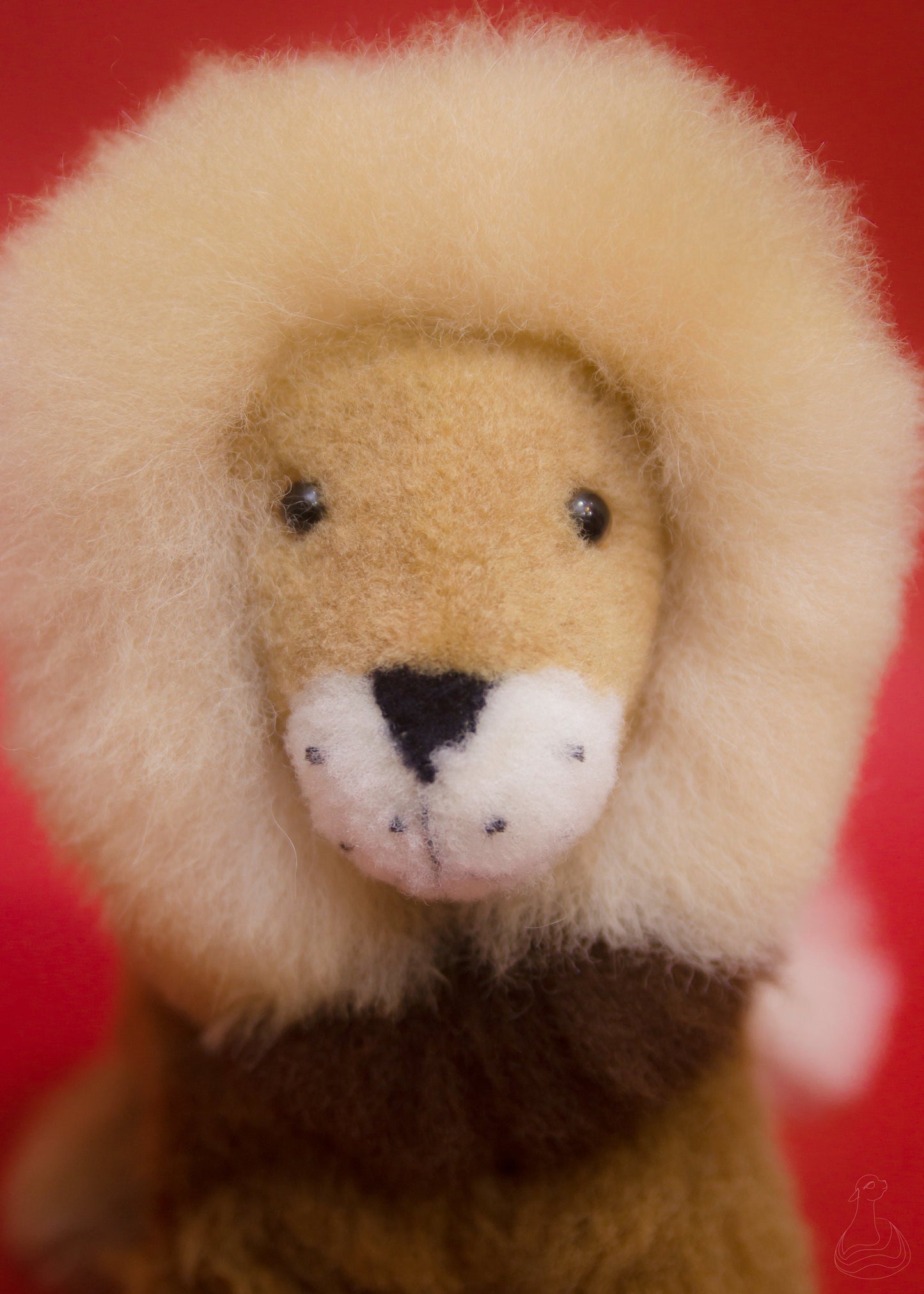 ALPACA FUR TOY | Lion Stuffed Plush | Handmade Hypoallergenic Doll
