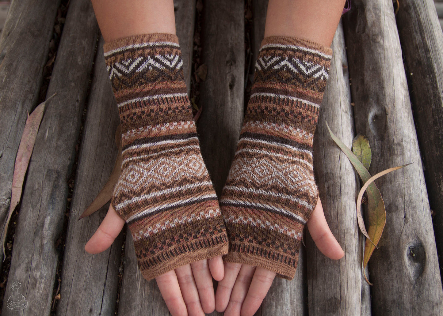 Baby Alpaca Wrist Warmers | Fingerless Gloves | 100% Baby Alpaca Mittens | Peruvian Style