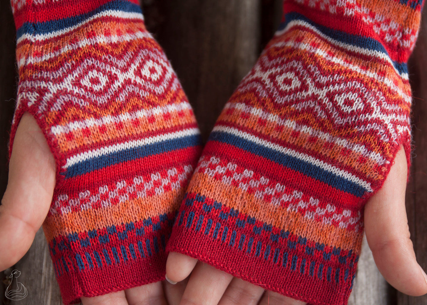Baby Alpaca Wrist Warmers | Fingerless Gloves | 100% Baby Alpaca Mittens | Peruvian Style