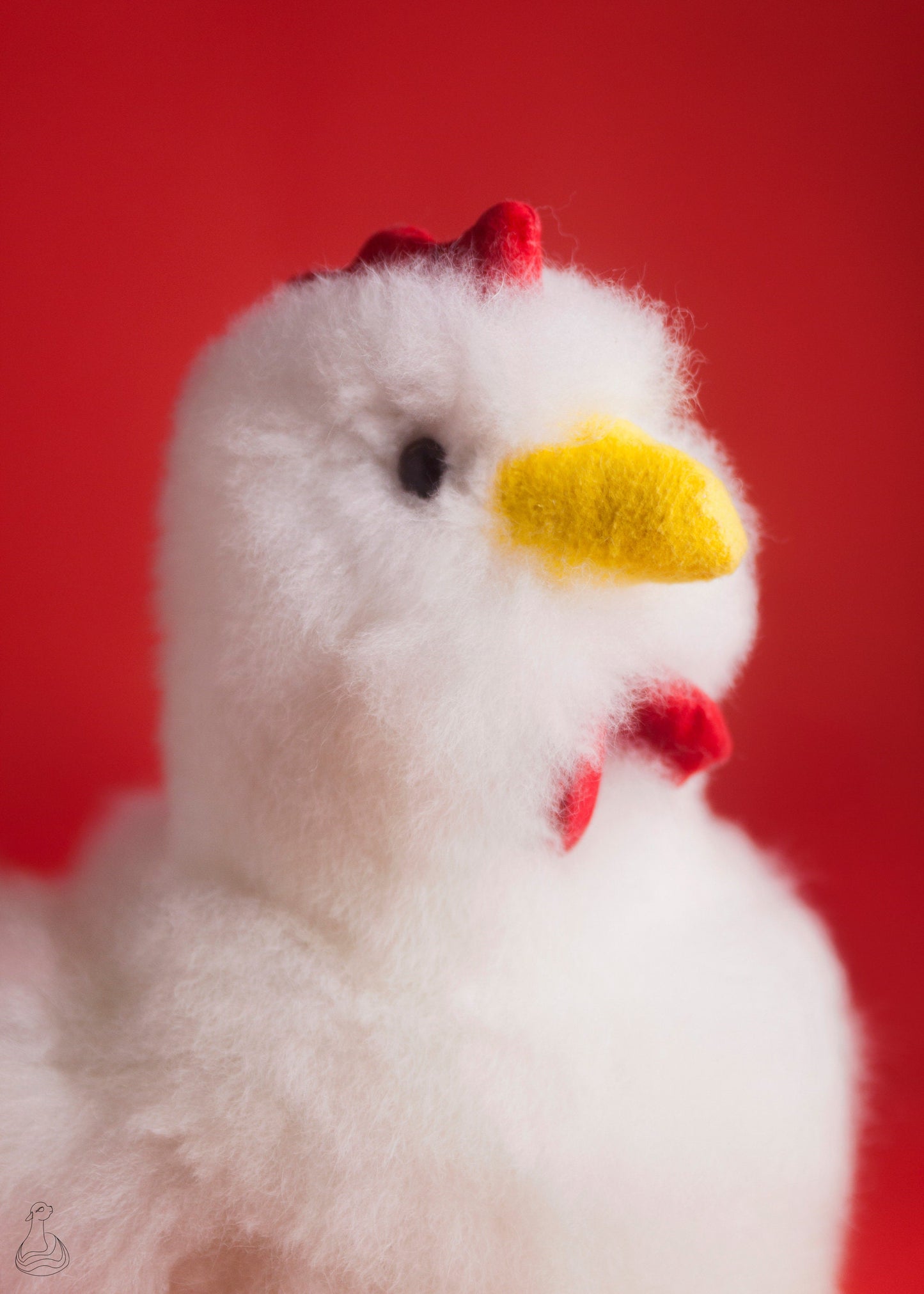 ALPACA FUR TOY | Chicken Stuffed Plush | Handcrafted Hypoallergenic Doll