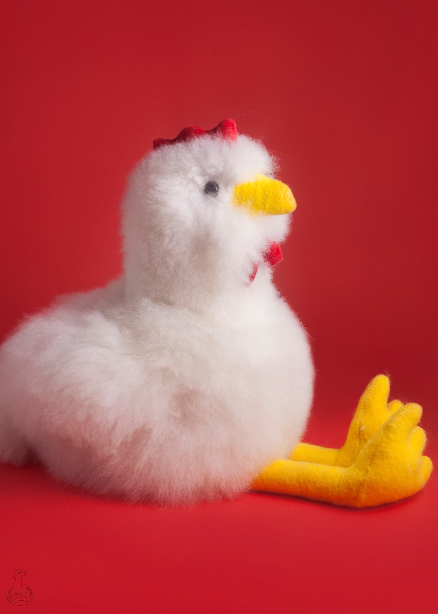 ALPACA FUR TOY | Chicken Stuffed Plush | Handcrafted Hypoallergenic Doll