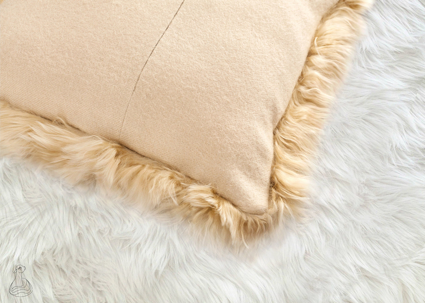 Baby Alpaca Fur Pillow Cover | Alpaca Fur Cushion Cover | One-Side Alpaca Fur Pillow Cover | Luxurious Baby Alpaca Fur