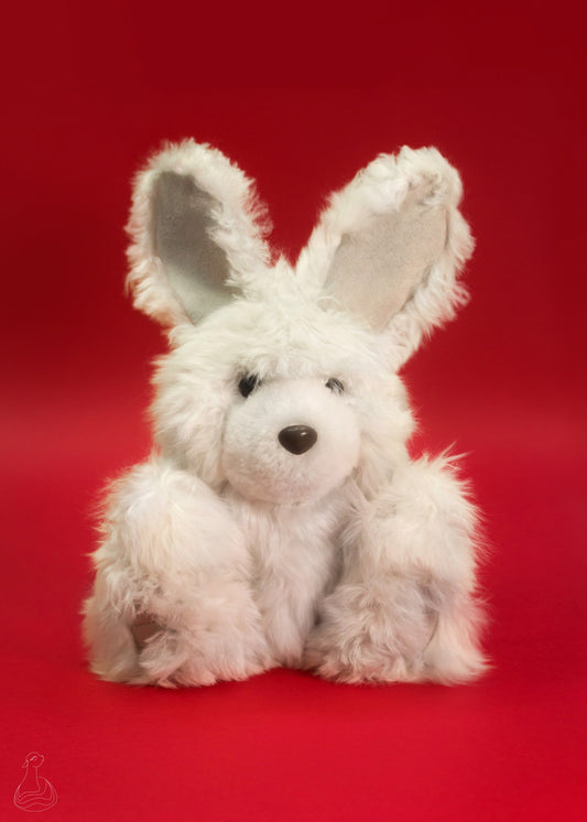 ALPACA FUR TOY | Bunny Stuffed Plush | Alpaca Fur Hypoallergenic Doll