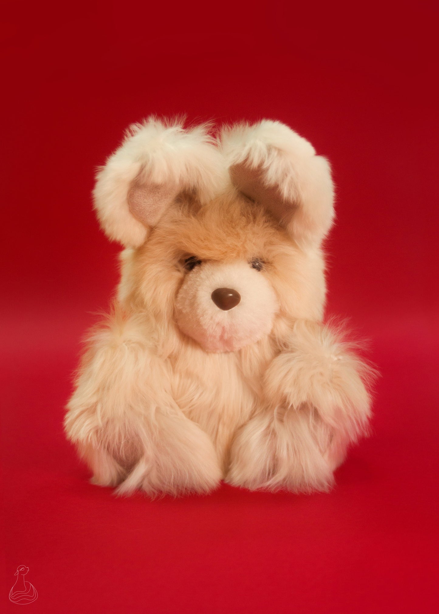 ALPACA FUR TOY | Bunny Stuffed Plush | Alpaca Fur Hypoallergenic Doll
