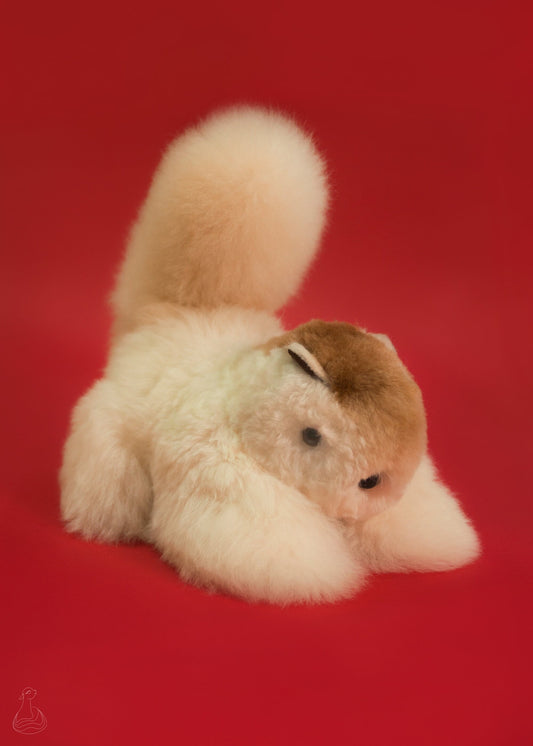 ALPACA FUR TOY | Squirrel Stuffed Plush | Handcrafted Hypoallergenic Doll